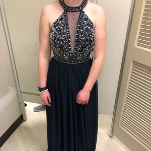 Navy blue prom dress
